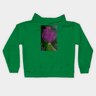 the mexican pyramid in teotihuacan dragon calendar Kids Hoodie